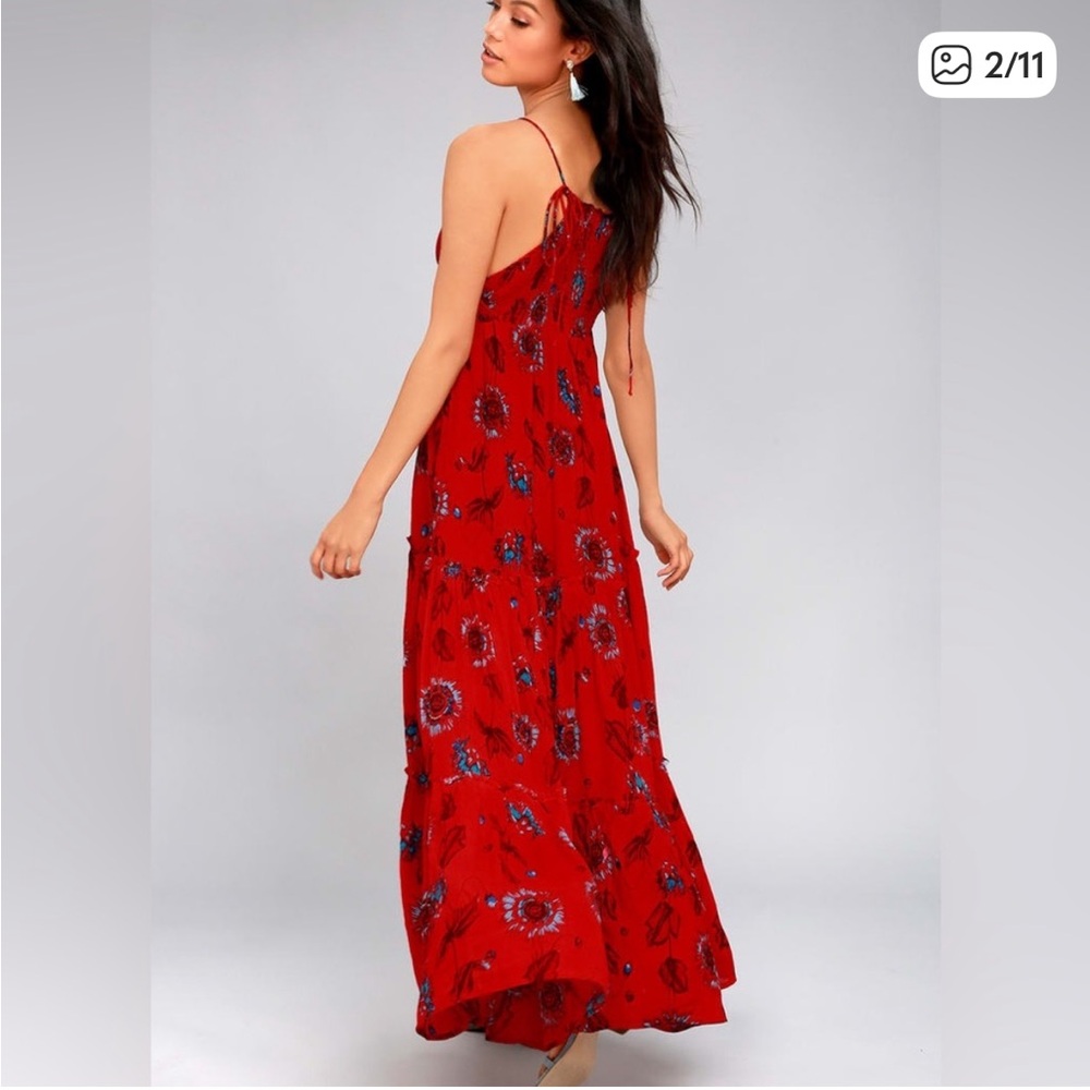 Free People Garden Party Maxi Dress Boho Cottagecore